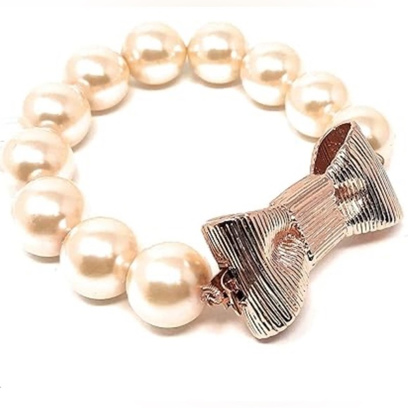 Kate Spade ♠️ All Wrapped Up In Pearls Large Bracelet - Picture 3 of 16